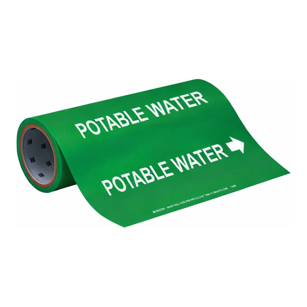 Brady POTABLE WATER Roll Form Pipe Marker
