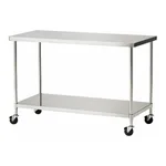 AS ONE Stainless steel Workbench with casters (for light loads), 캐스터형 스테인리스 작업대 (경하중용)
