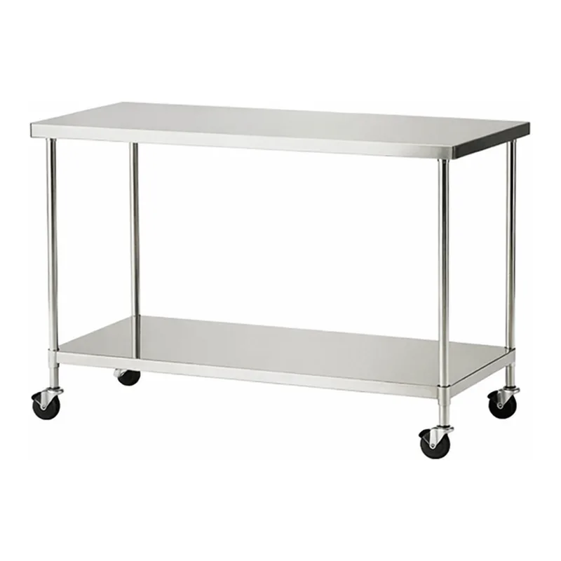 AS ONE Stainless steel Workbench with casters (for light loads), 캐스터형 스테인리스 작업대 (경하중용)