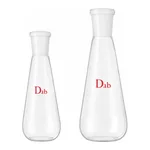 AS ONE KJELDAHL Flask Glass, 긴 가지형 플라스크