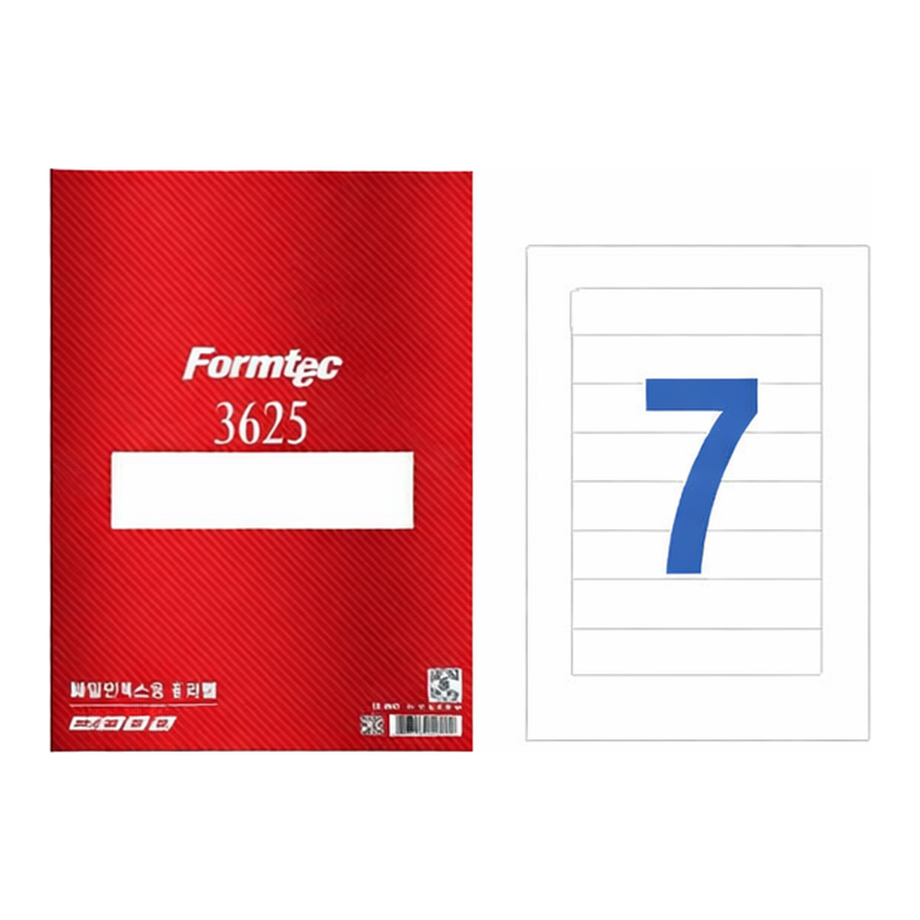 OFFICENEX 화일인덱스용 라벨(7칸/20매/LQ-3625/폼텍)친환경 인증 상품
