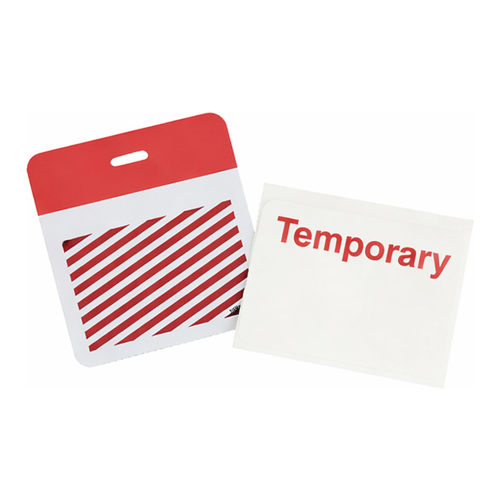 Brady SecurAlert Temporary Clip-On Badges