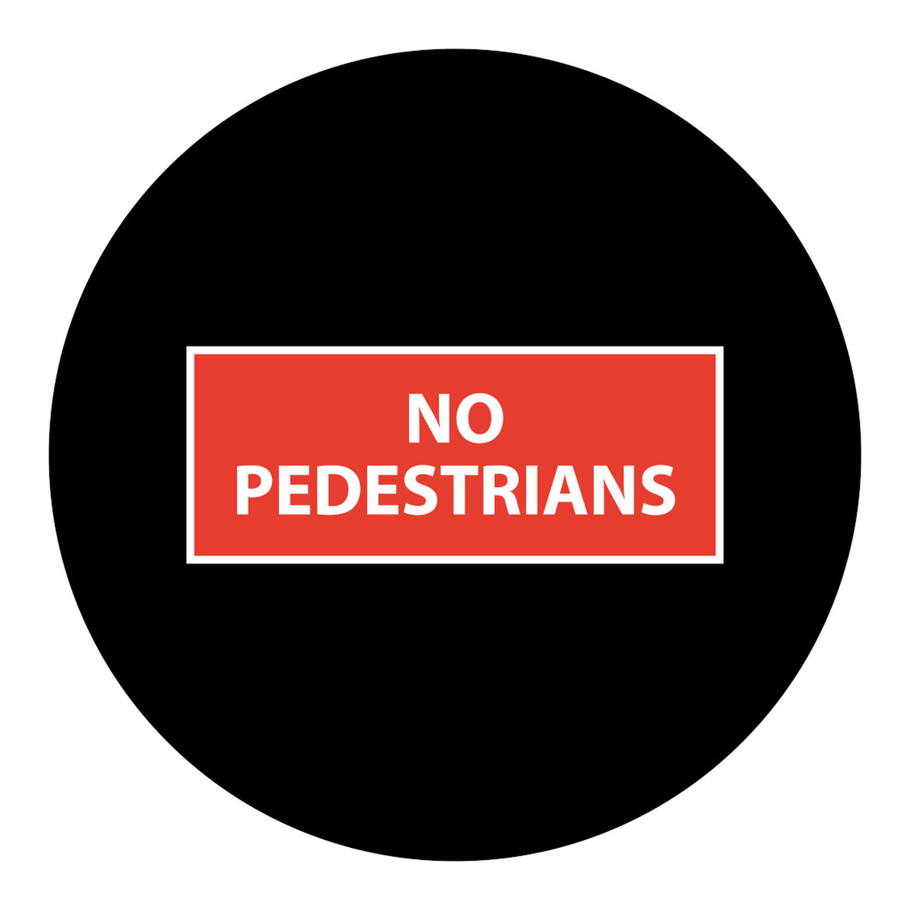 Brady GOBO Safety Sign Slides, NO PEDESTRIANS