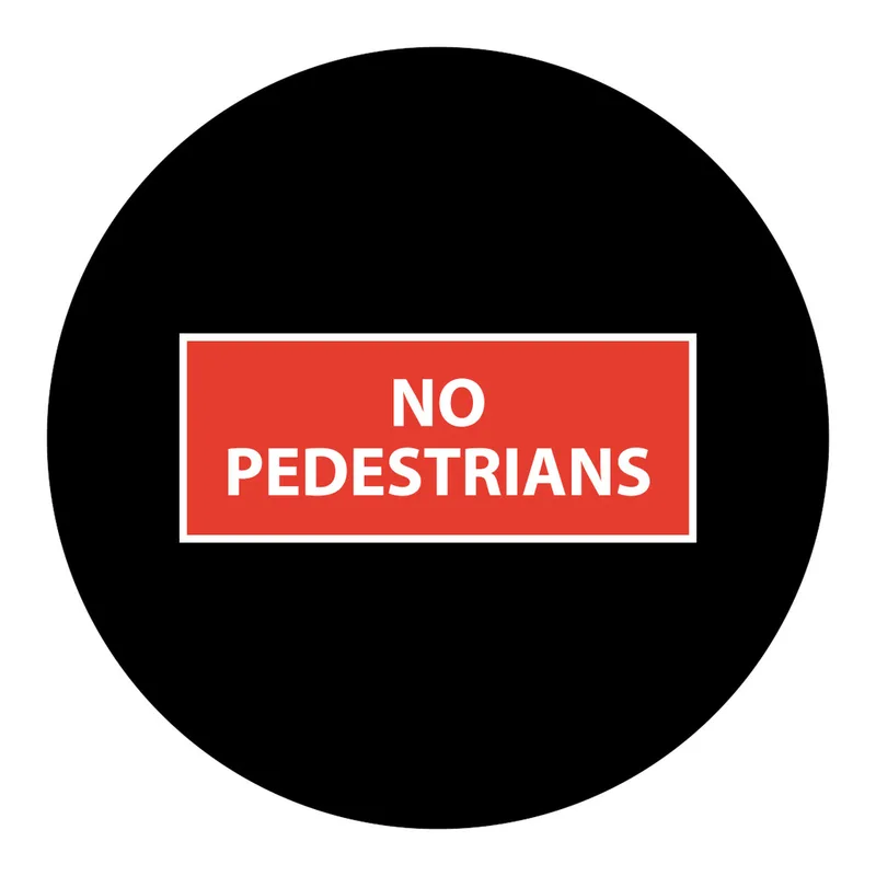 Brady GOBO Safety Sign Slides, NO PEDESTRIANS