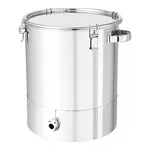 AS ONE Gradient Bottom Type Stainless Steel Airtight Container Clipping Type with A Type Silicon Packing, 바닥 구배형 스테인리스 밀폐용기 (클립 타입, A형 실리콘 팩킹)