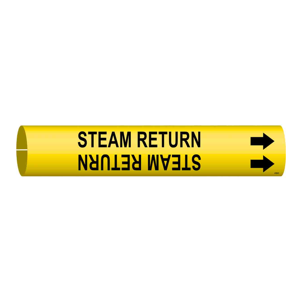 Brady STEAM RETURN Snap-On Pipe Marker