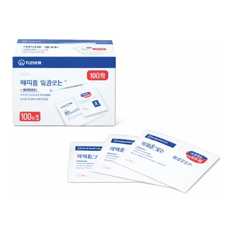 Yuhan 일회용 에탄올 스왑 개별 포장 Disposable Ethanol Swab