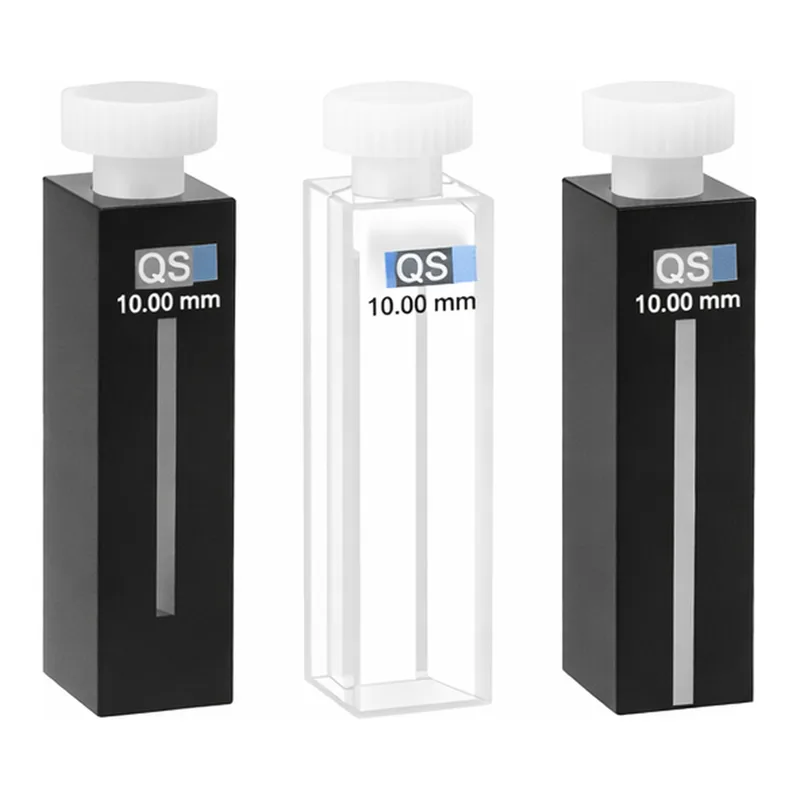 HELLMA Micro Cells Quartz & Glass 400 ~ 500 ㎕with PTFE Lid or Stopper