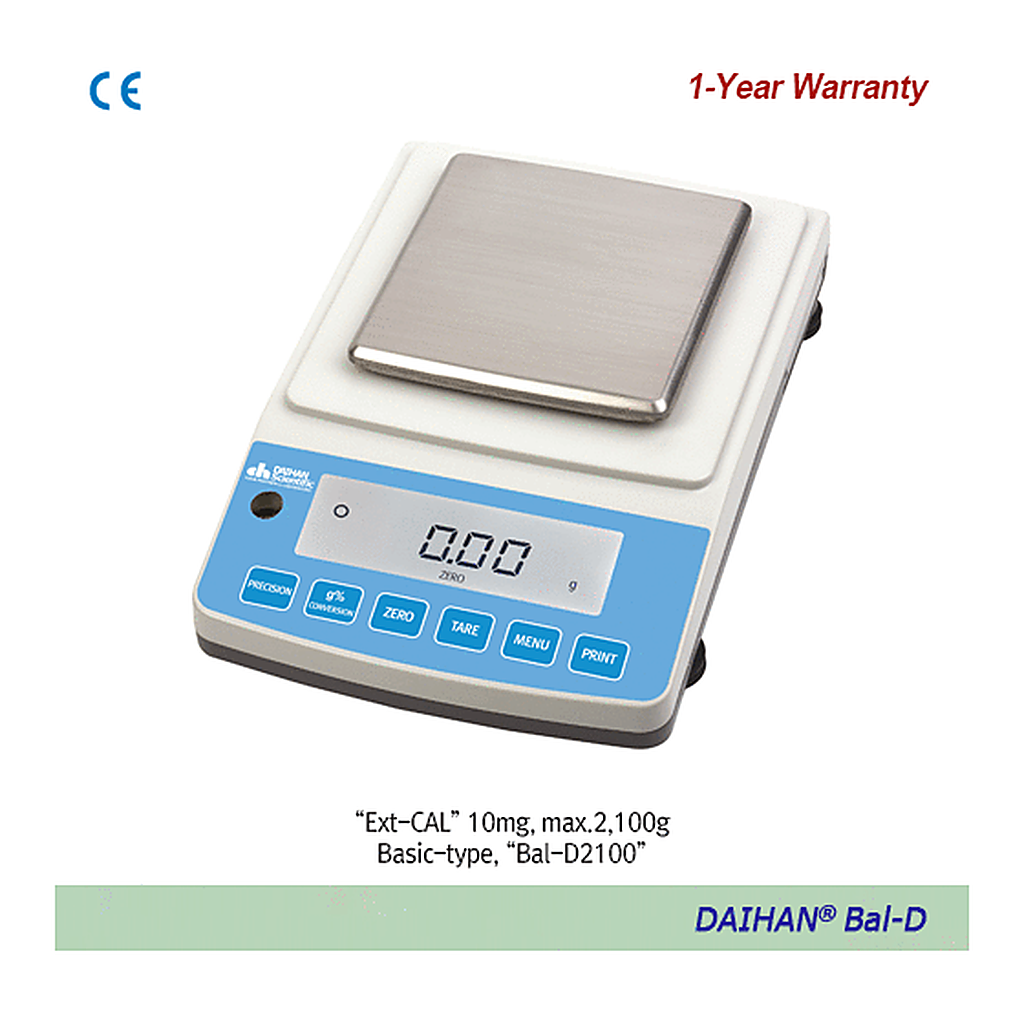 Daihan Science 정밀 랩 저울1mg/10mg, max.210g/2,100g High-Precision Lab Balance “Bal-D”