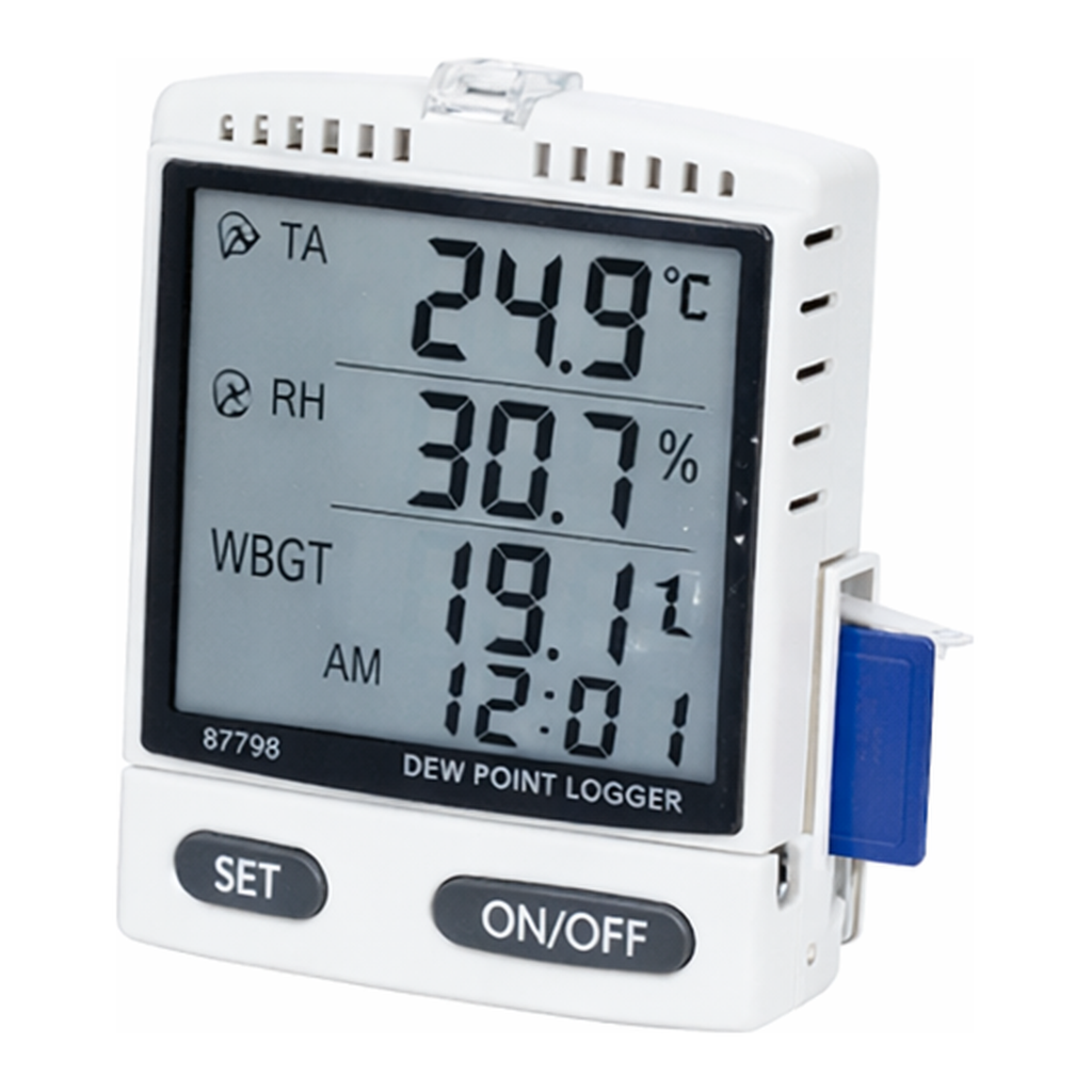 AZ Desktop / Wallmount Dew-point Thermo-Hygrometer of Temp · RH% · DP℃