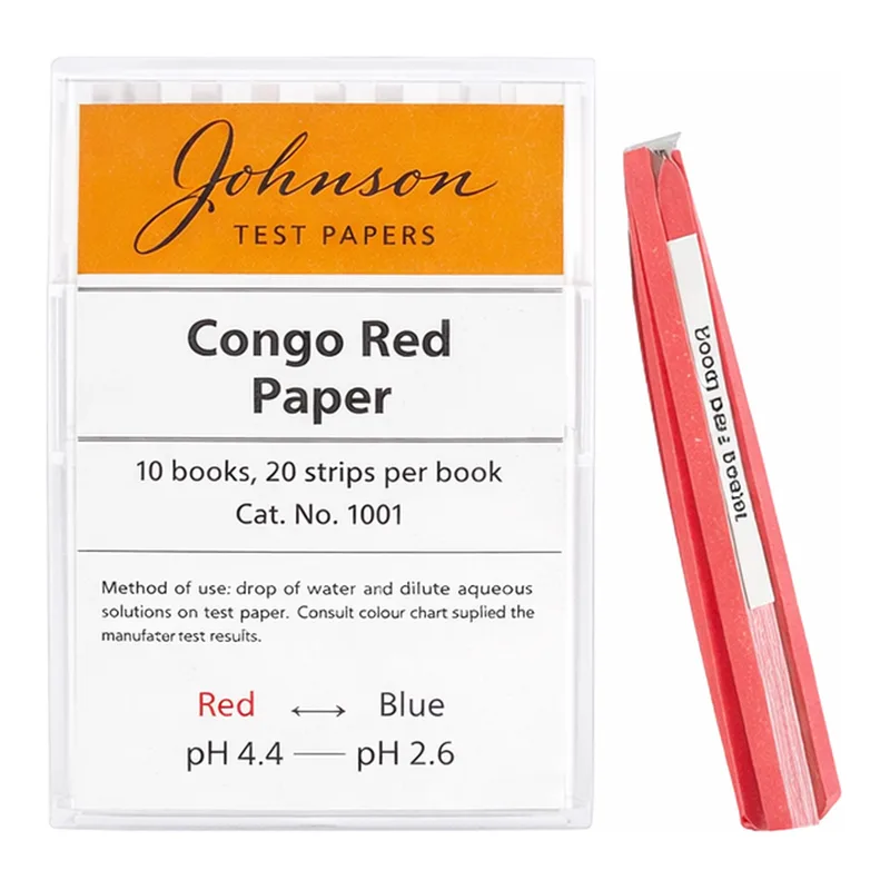 Johnson Test Papers Congo red-