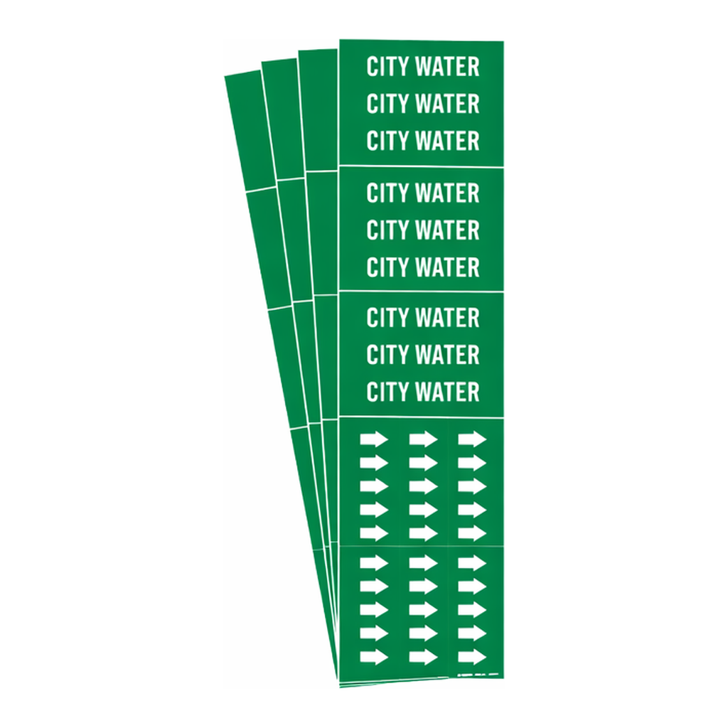 Brady CITY WATER Polyester Pipe Markers