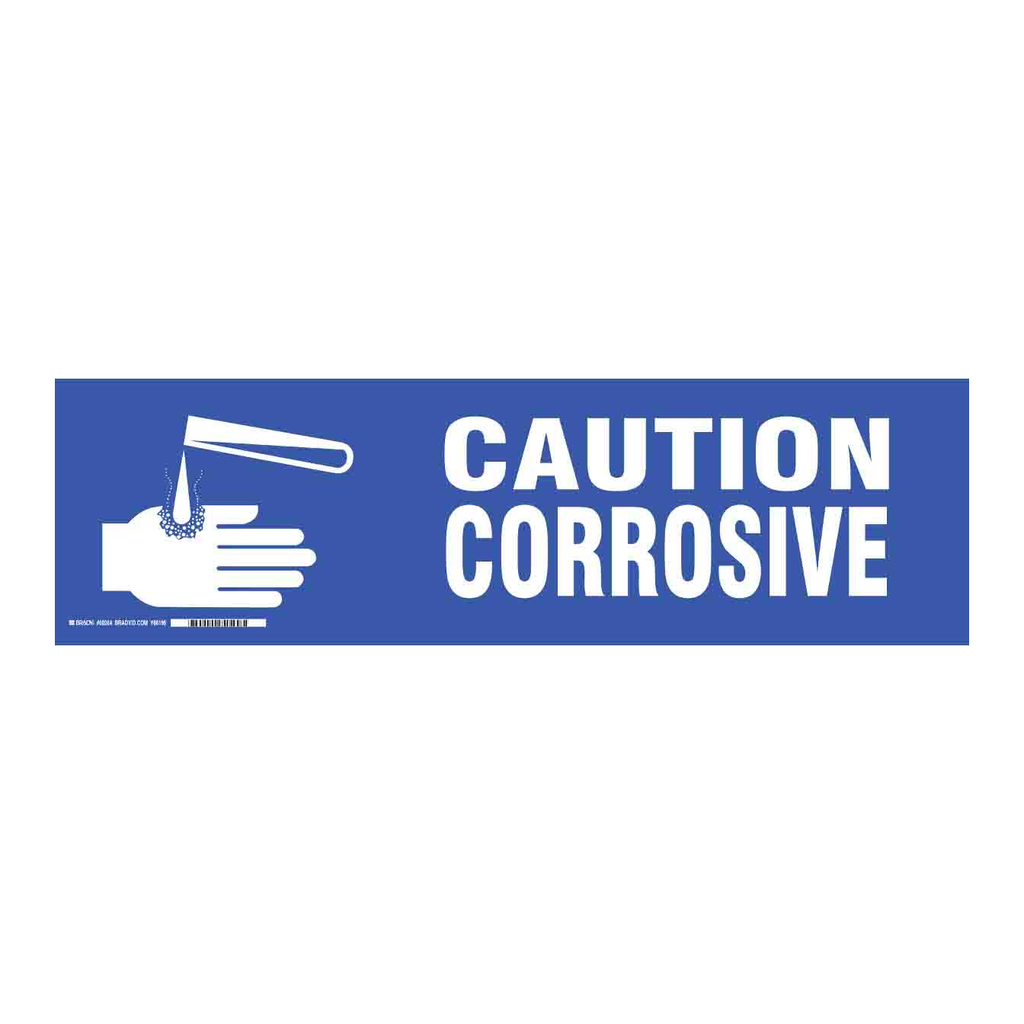 Brady CAUTION CORROSIVE Label