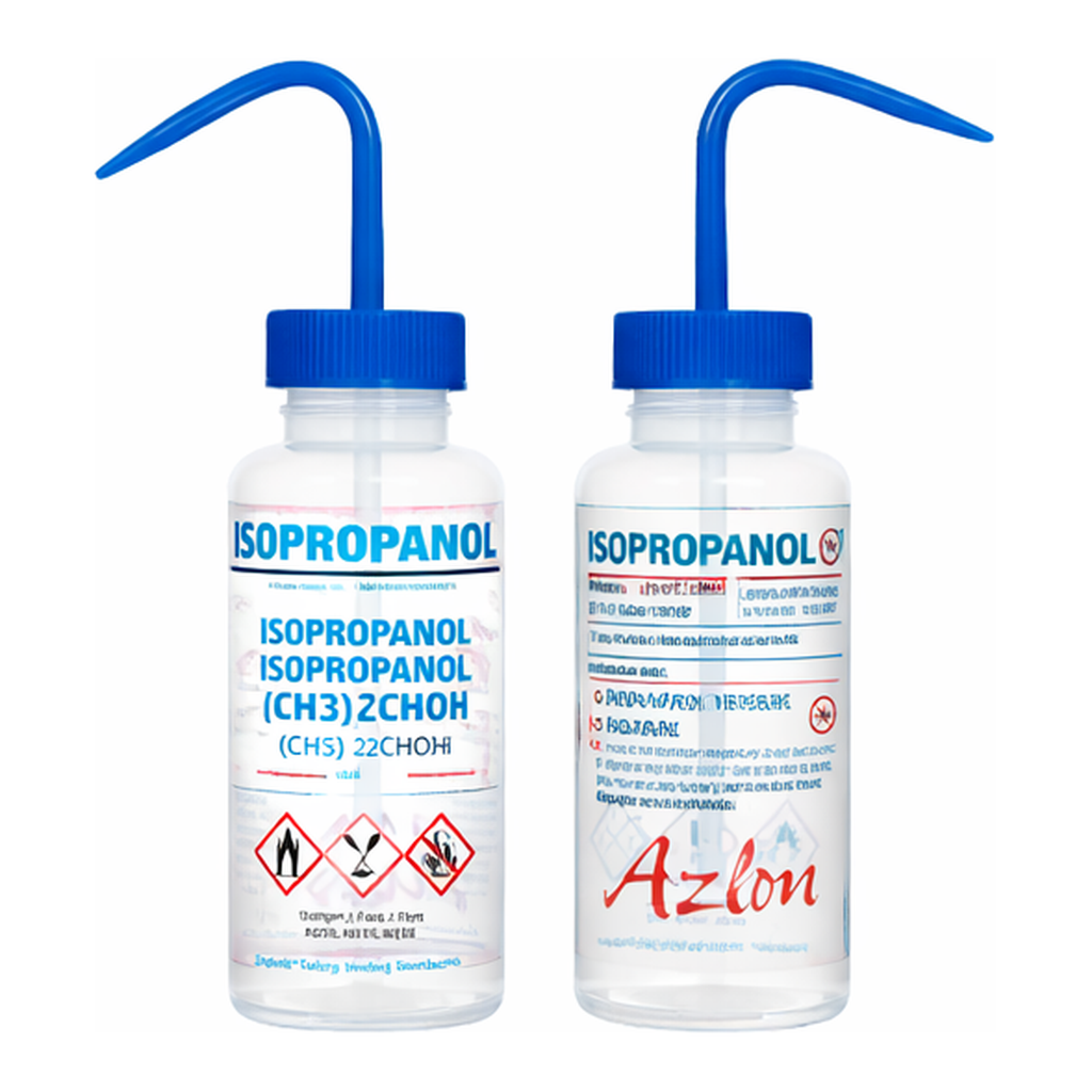 Merck AzlonÂ Multi-Lingual Safety Wash Bottles With Driplok Vapor Venting