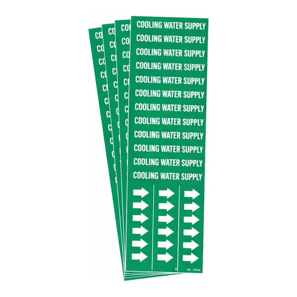 Brady COOLING WATER SUPPLY Polyester Pipe Markers