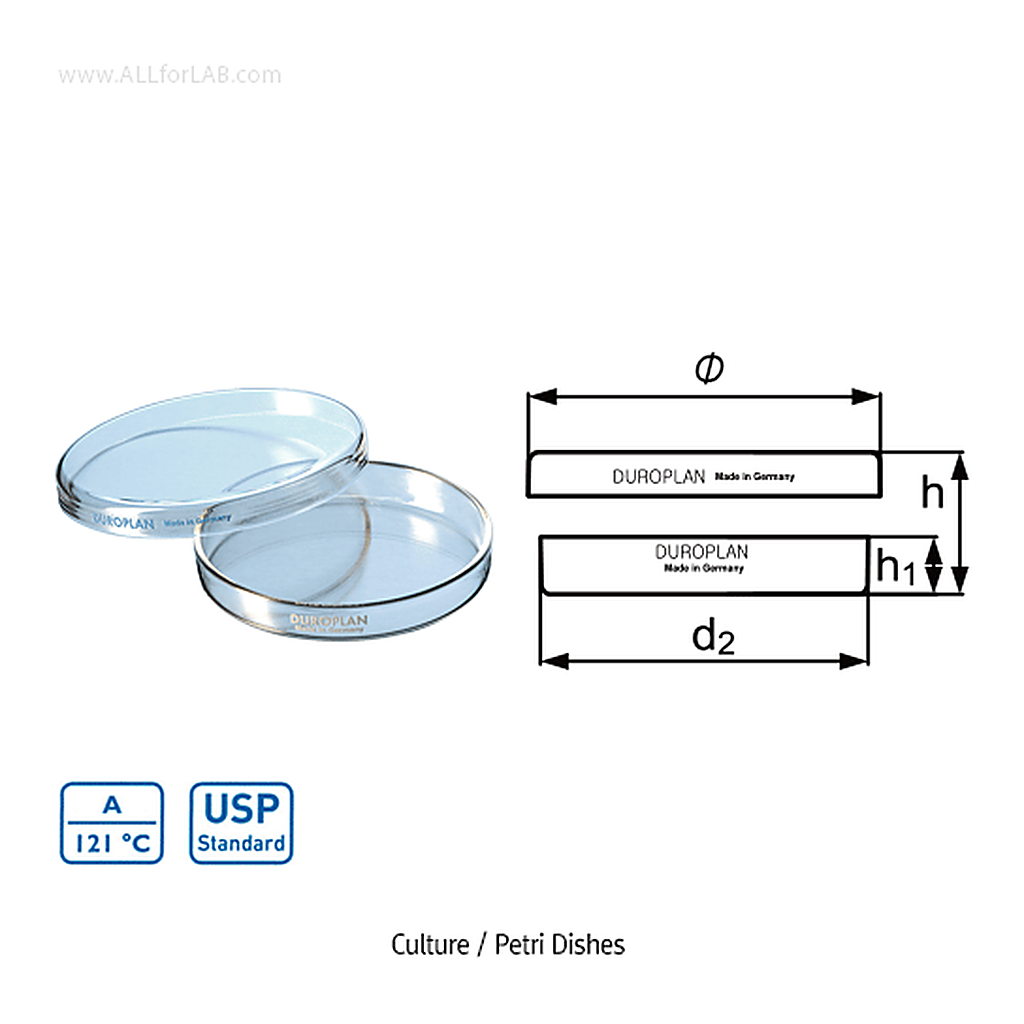 DURAN DUROPLAN Heavy-duty Boro-glass Petri Dish