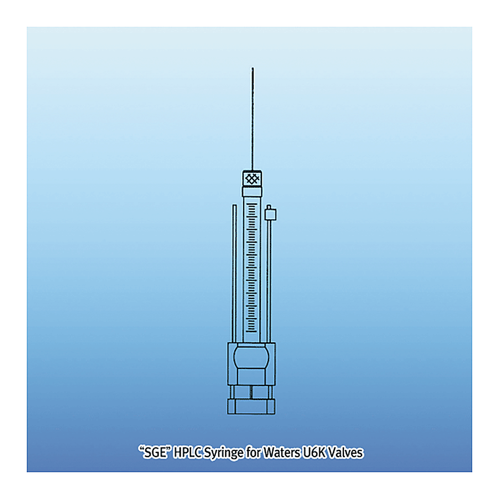 SGE HPLC Syringe for Waters U6K Valves 
 Removable Needle with Repeating Adapter