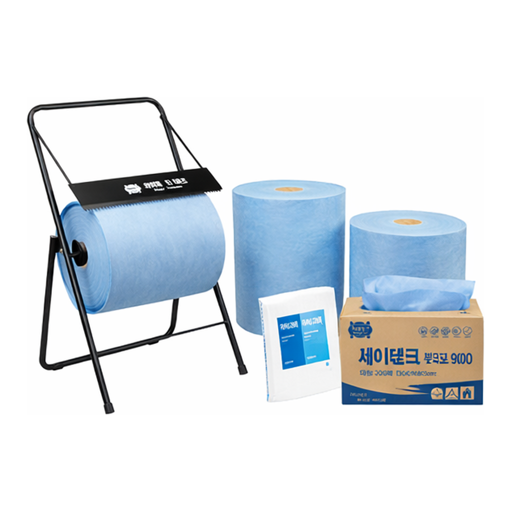 광진산업 Reusable Blue Non-woven Wiper & Dispenser