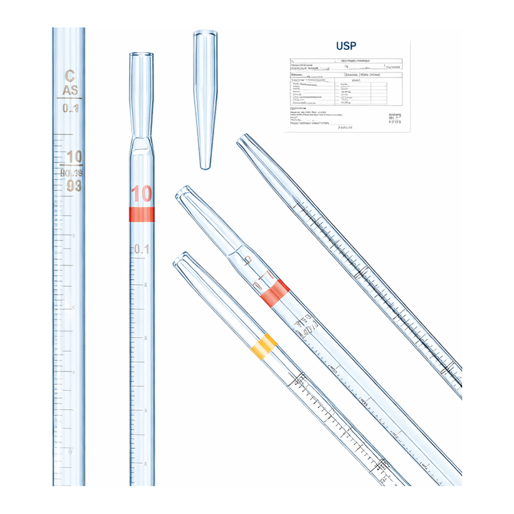 WITEG Premium USP Standard AS-class Serological Graduated Pipet