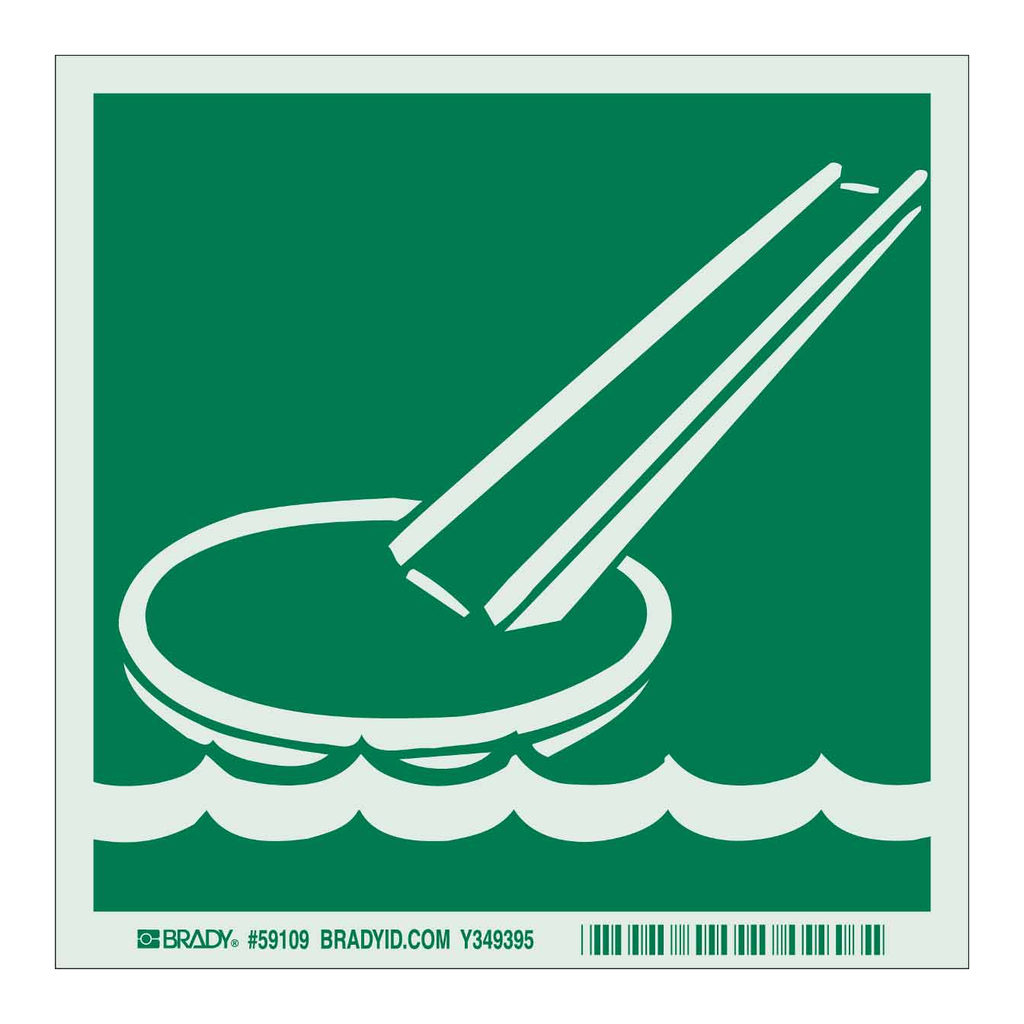 Brady BradyGlo Evacuation Slide Sign