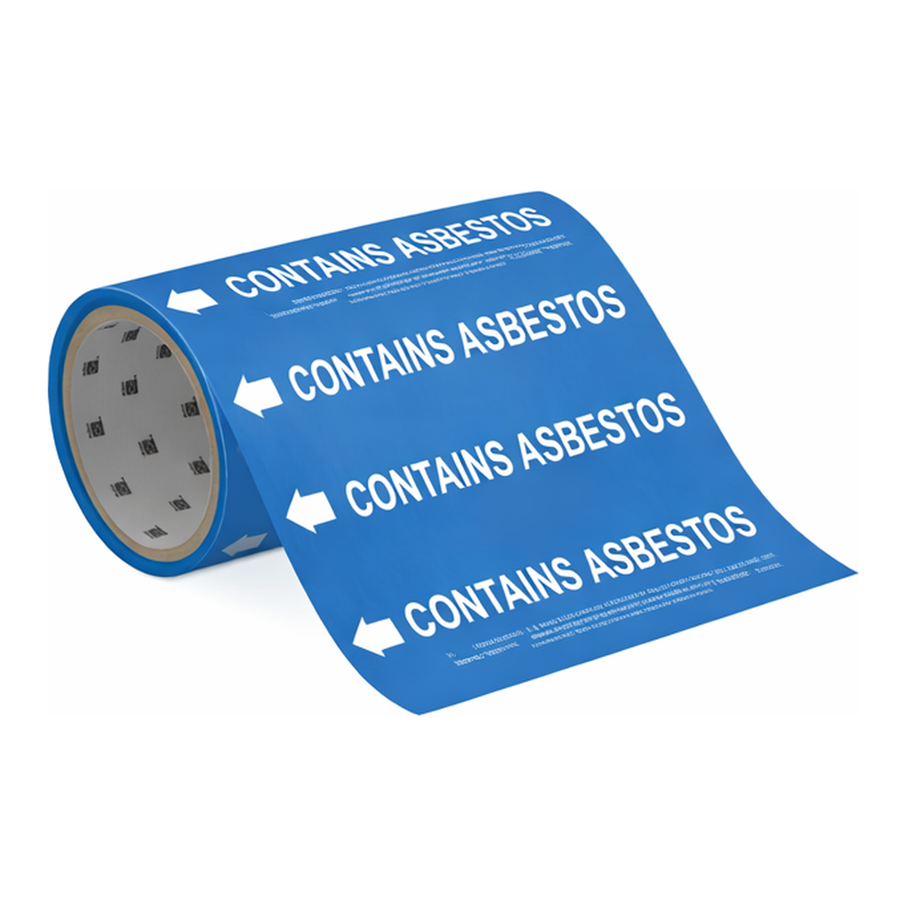 Brady CONTAINS ASBESTOS Roll Form Pipe Marker