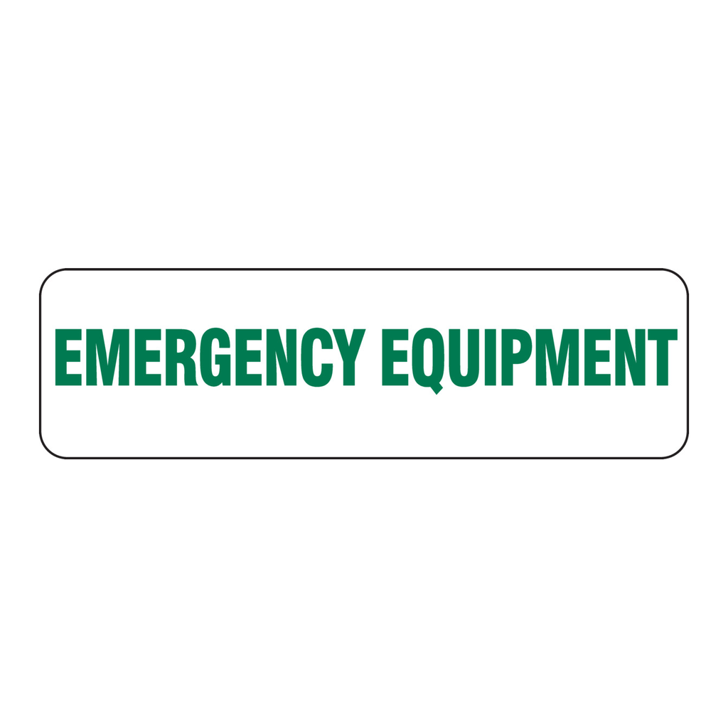 Brady EMERGENCY EQUIPMENT Label
