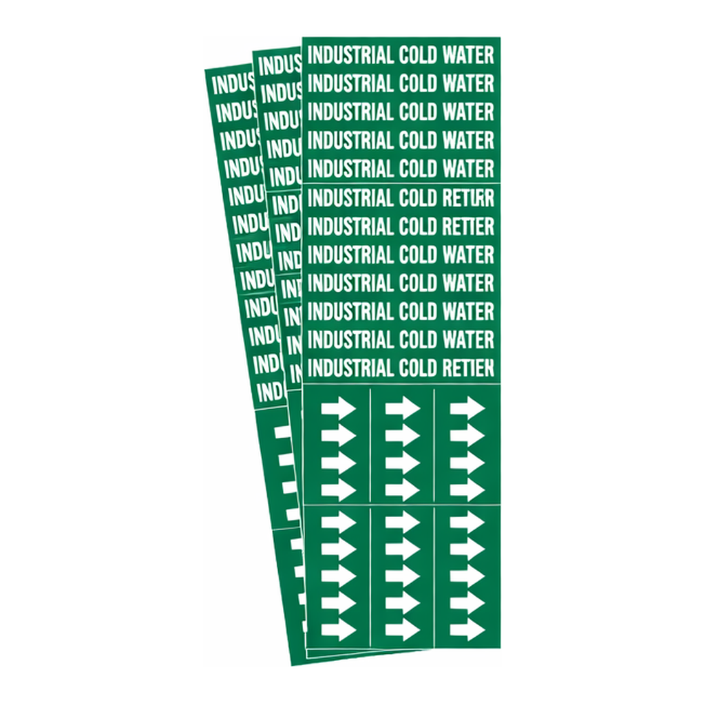 Brady INDUSTRIAL COLD WATER RETURN Pipe Marker