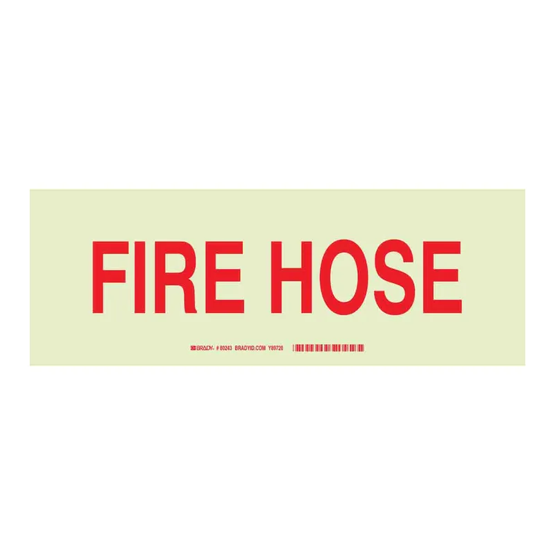 Brady BradyGlo Fire Hose Sign