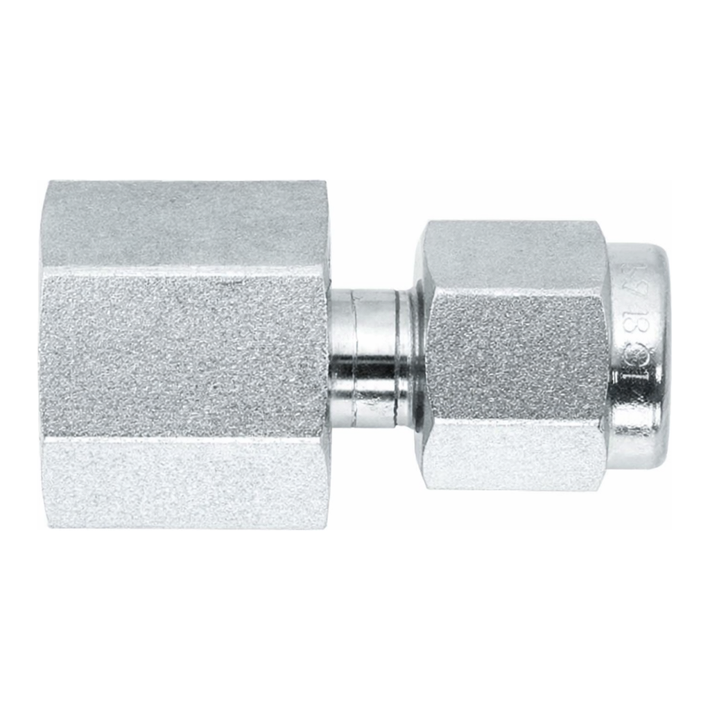 Restek Swagelok Fitting, Stainless Steel, 1/8in to 1/8in NPT Female Connector, 2-pk