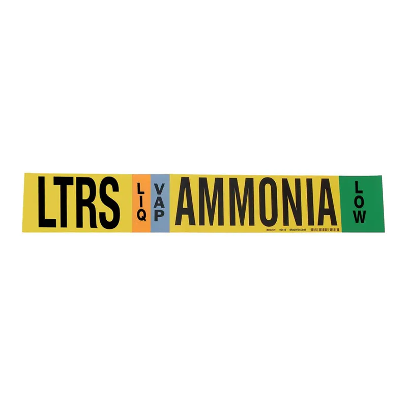 Brady LTRS VAP AMMONIA LOW Pipe Marker