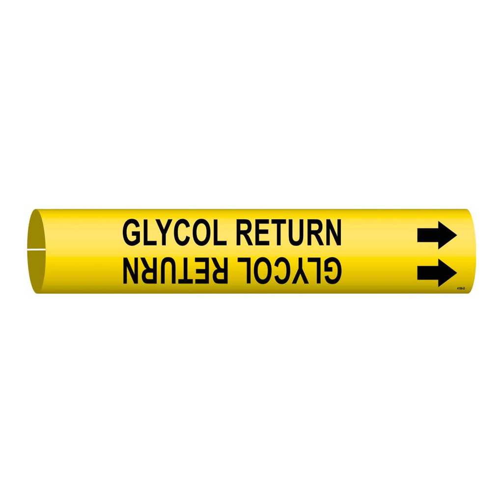 Brady GLYCOL RETURN Snap-On/Strap-On Pipe Marker