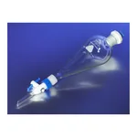 Corning PYREX Economy Squibb Separatory Funnels, Polyethylene Standard Taper Stopper, Replaceable Product Standard PTFE Stopcock
