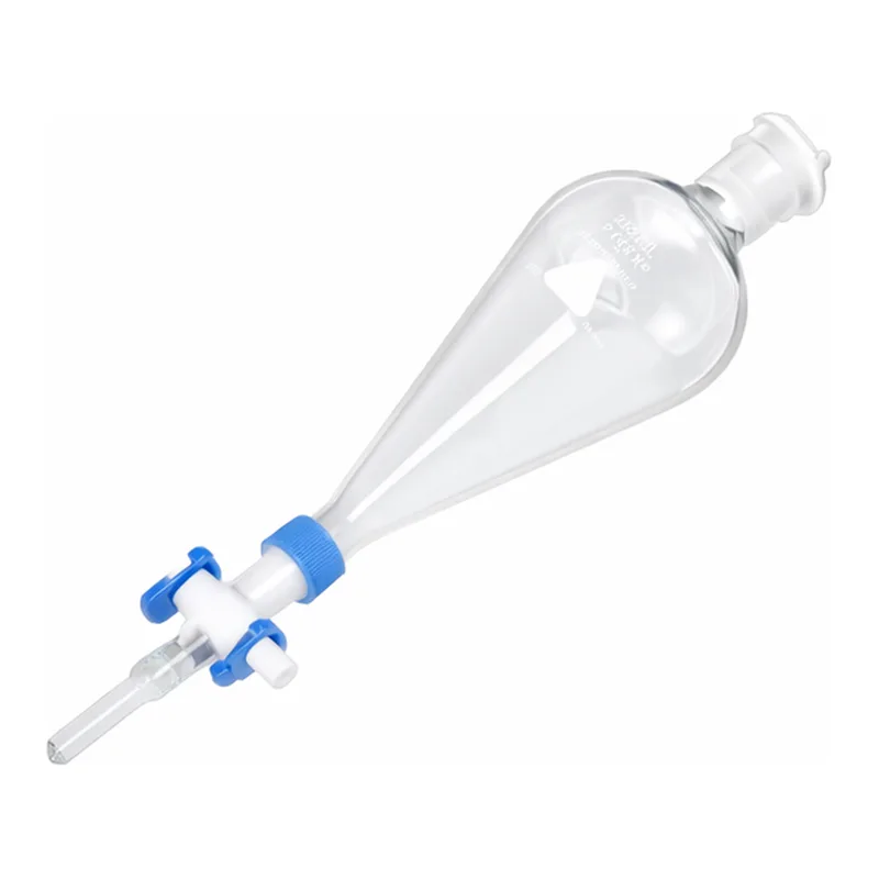 Corning PYREX Economy Squibb Separatory Funnels, Polyethylene Standard Taper Stopper, Replaceable Product Standard PTFE Stopcock