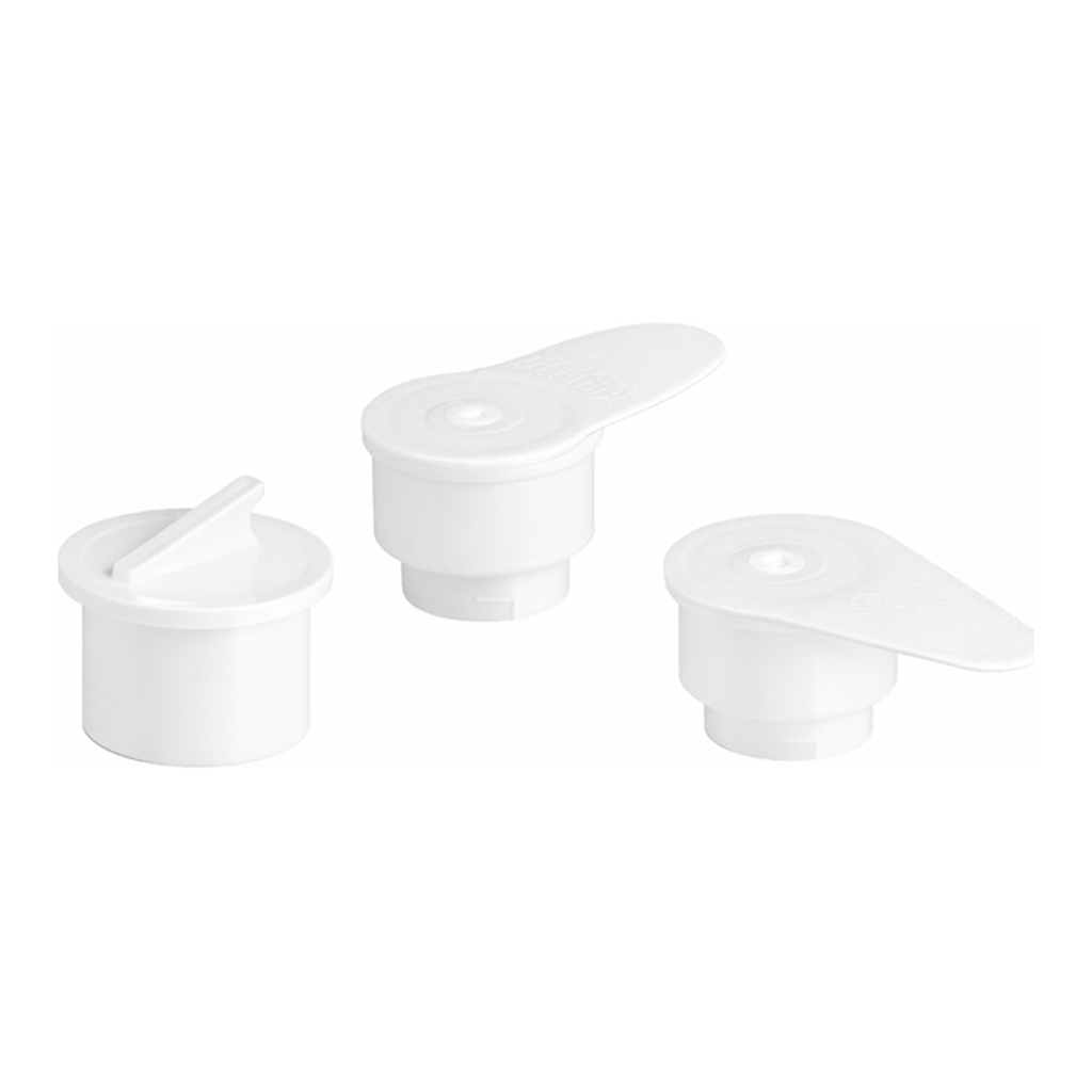 Corning Filter Adapter Caps [2] and Solid Overcap [1] for Corning Universal Caps