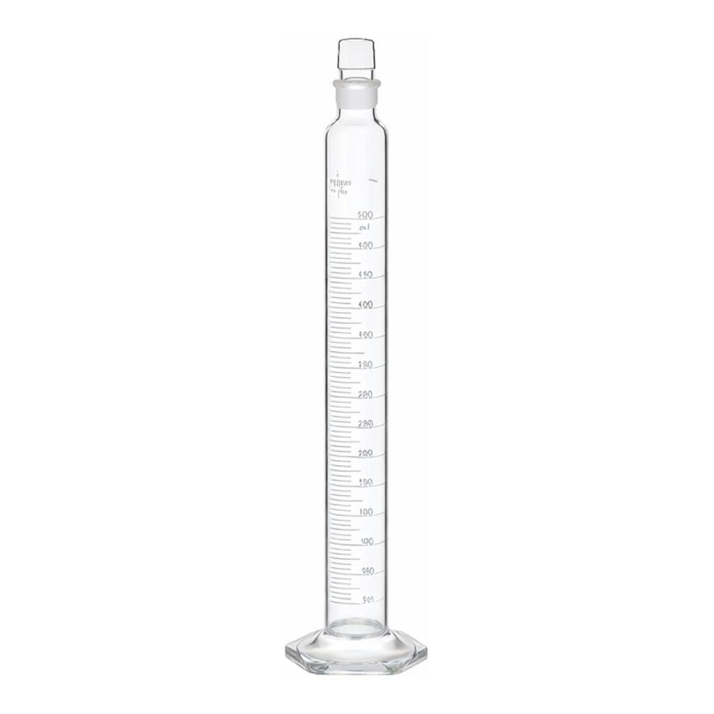 Corning PYREX Single Metric Scale Cylinders, Serialized/Certified, Class A, To Contain, Standard Taper PYREX Stopper