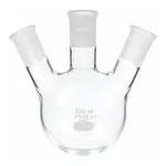 Corning PYREX Three Neck Distilling Flask, Angle Type, Standard Taper Joints
