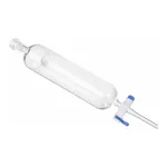 Corning PYREX Cylindrical Separatory Funnels, PTFE Product Standard Stopcock, Glass Standard Taper Stopper, Graduated from PTFE Stopcock
