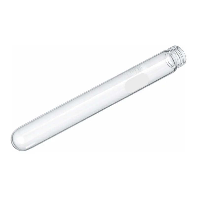 Corning PYREX Disposable Round Bottom Culture Tube, White Marking Spot, Screw Cap Style, Bulk Pack