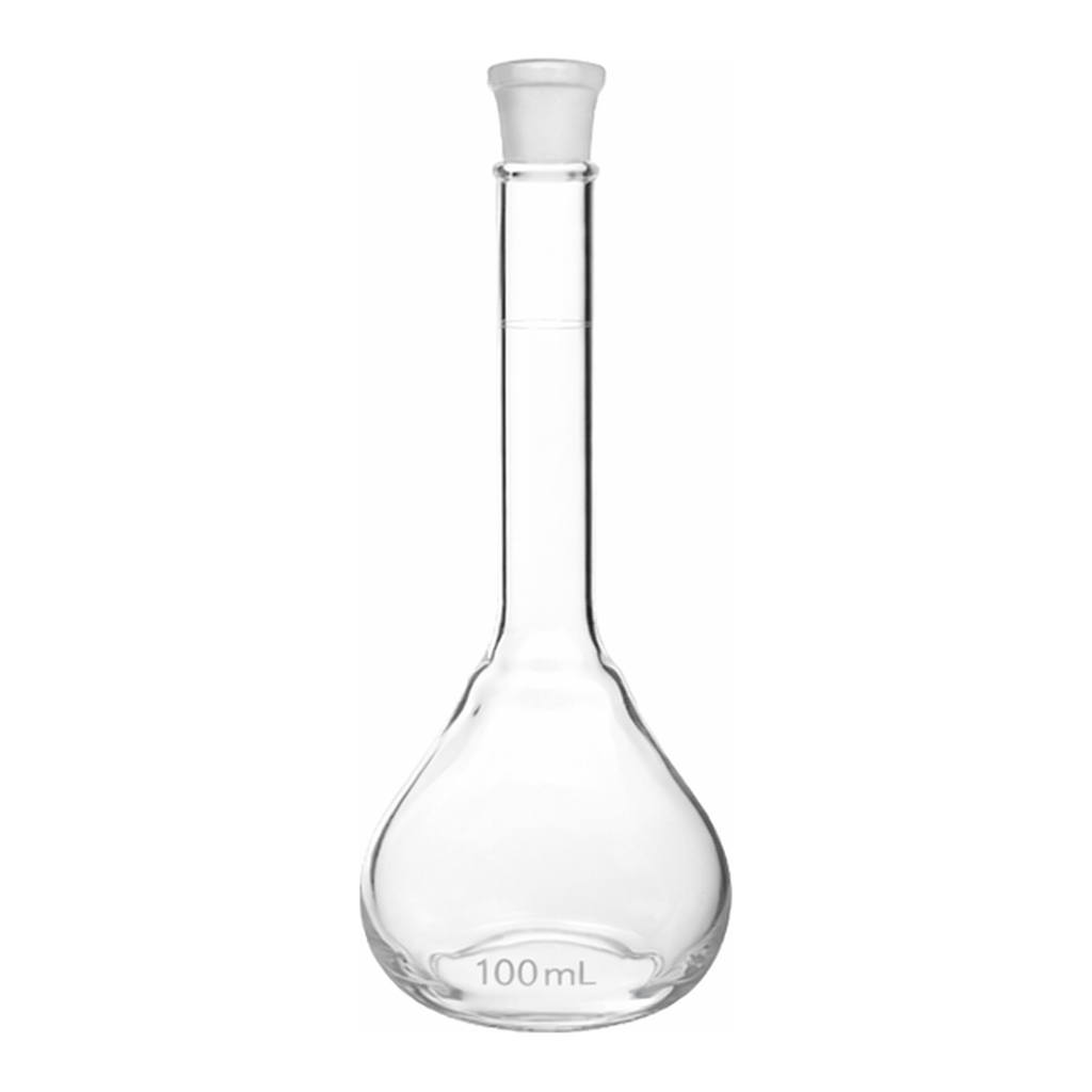 Corning PYREX Class A, Wide Mouth Volumetric Flask, Heavy Duty, with PYREX Standard Taper Stopper