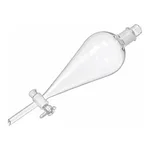Corning PYREX Squibb Pear-shaped Separatory Funnels, Glass Standard Taper Stopper and Standard Taper Stopcock