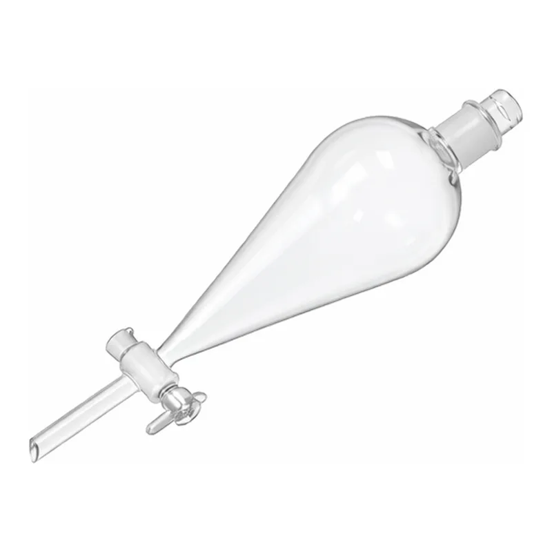 Corning PYREX Squibb Pear-shaped Separatory Funnels, Glass Standard Taper Stopper and Standard Taper Stopcock