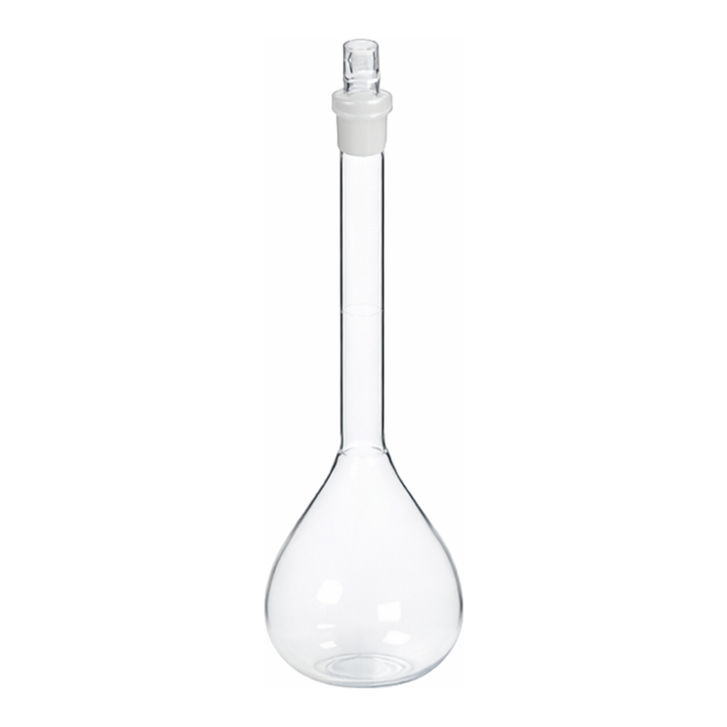 Corning PYREX Class A Volumetric Flask, Certified and Serialized, with PYREX Standard Taper Stopper