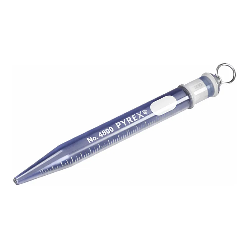 Corning PYREX Conical Centrifuge Tubes with White Graduations and Standard Taper Pennyhead Stopper