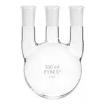 Corning PYREX Three Neck Distilling Flask, Vertical Type, Standard Taper 24/40 Joints