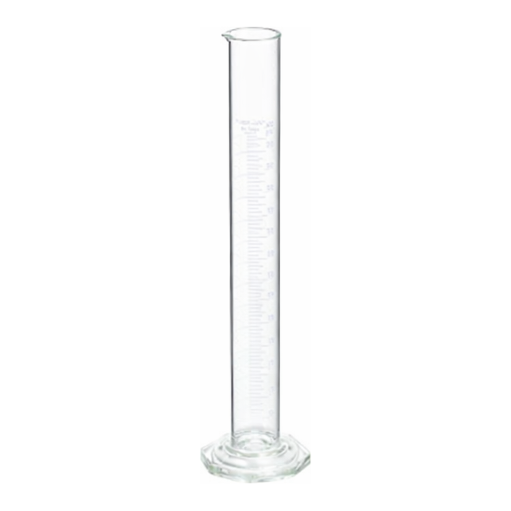 Corning PYREX VISTA Single Metric Scale Graduated Cylinder, Class A, with Funnel Top, To Contain