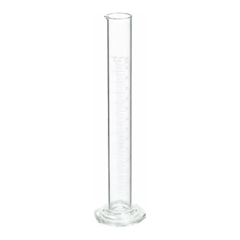 Corning PYREX VISTA Single Metric Scale Graduated Cylinder, Class A, with Funnel Top, To Contain