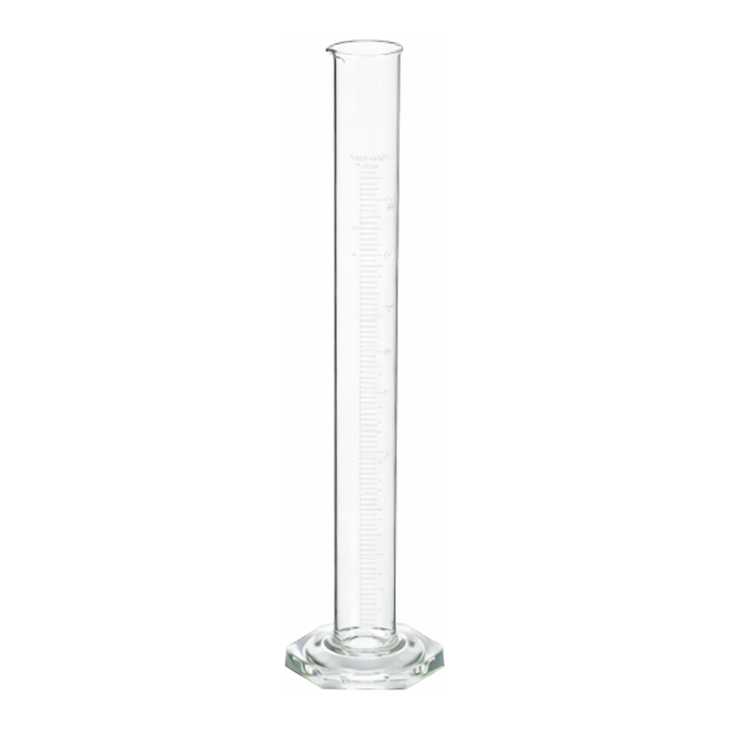 Corning PYREX VISTA Single Metric Scale Graduated Cylinder, Class A with Funnel Top, To Deliver