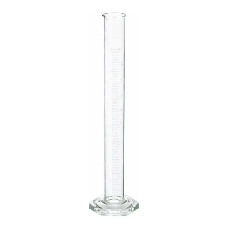 Corning PYREX VISTA Single Metric Scale Graduated Cylinder, Class A with Funnel Top, To Deliver