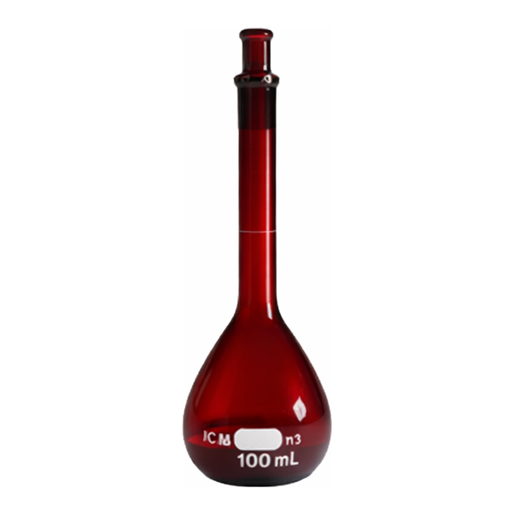 Corning PYREX Class A Low Actinic Volumetric Flask with PYREX Standard Taper Stopper