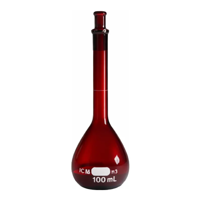 Corning PYREX Class A Low Actinic Volumetric Flask with PYREX Standard Taper Stopper